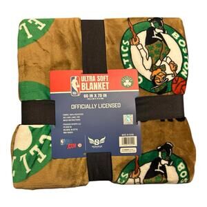 NBA Boston Celtics Basketball Plush Blanket 60X70" Oversized Throw NWT